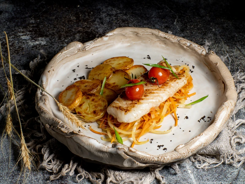 Мурманская треска с овощами