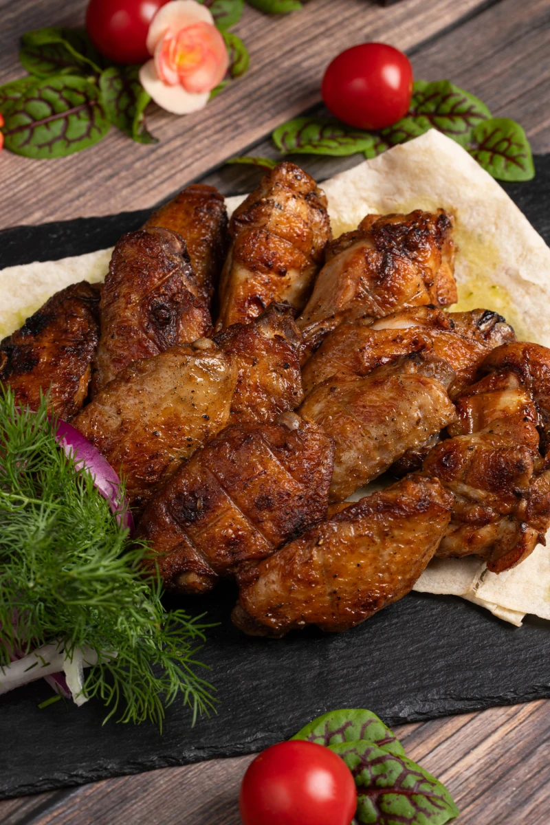 Куриные крылья на мангале 