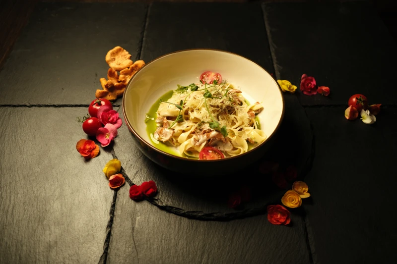 Паста с лисичками в сливочном соусе