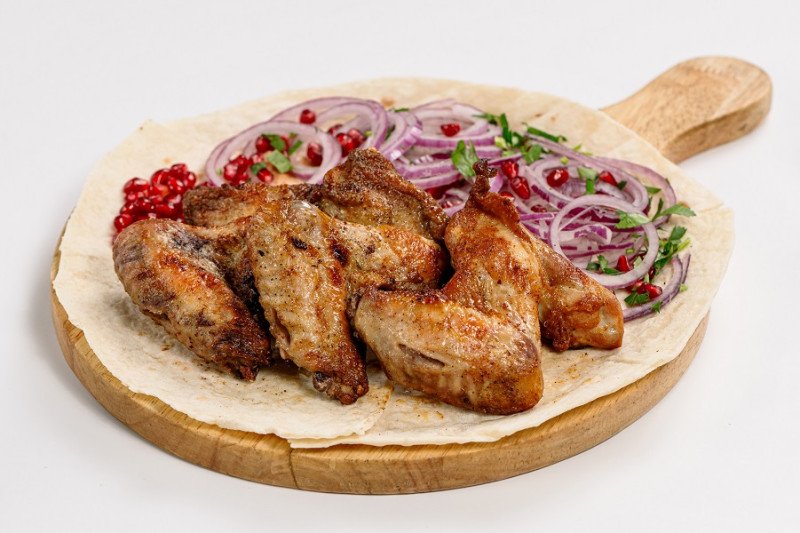 Куринные крылышки на углях 300ГР.