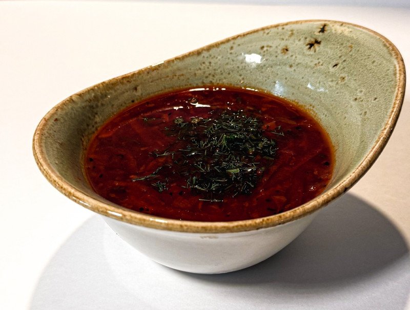 Сур борщ с фасолью