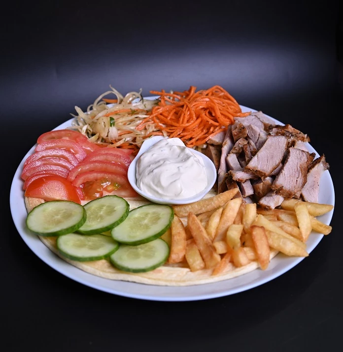 ШАУРМА НА ТАРЕЛКЕ СВИНИНА