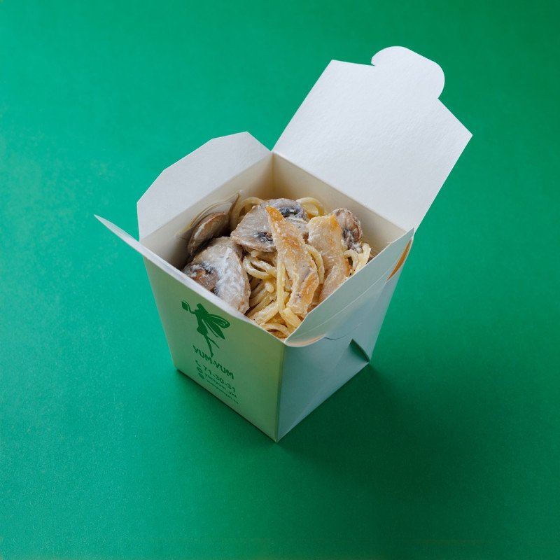 Спагетти Курица Шампиньоны Пармезан