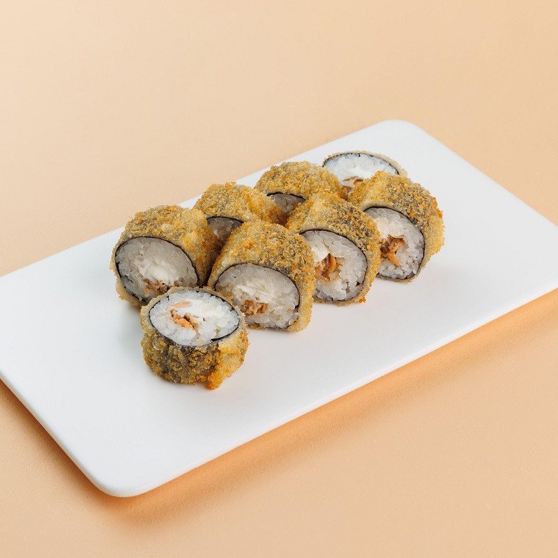 Темпура с семгой в соусе терияки