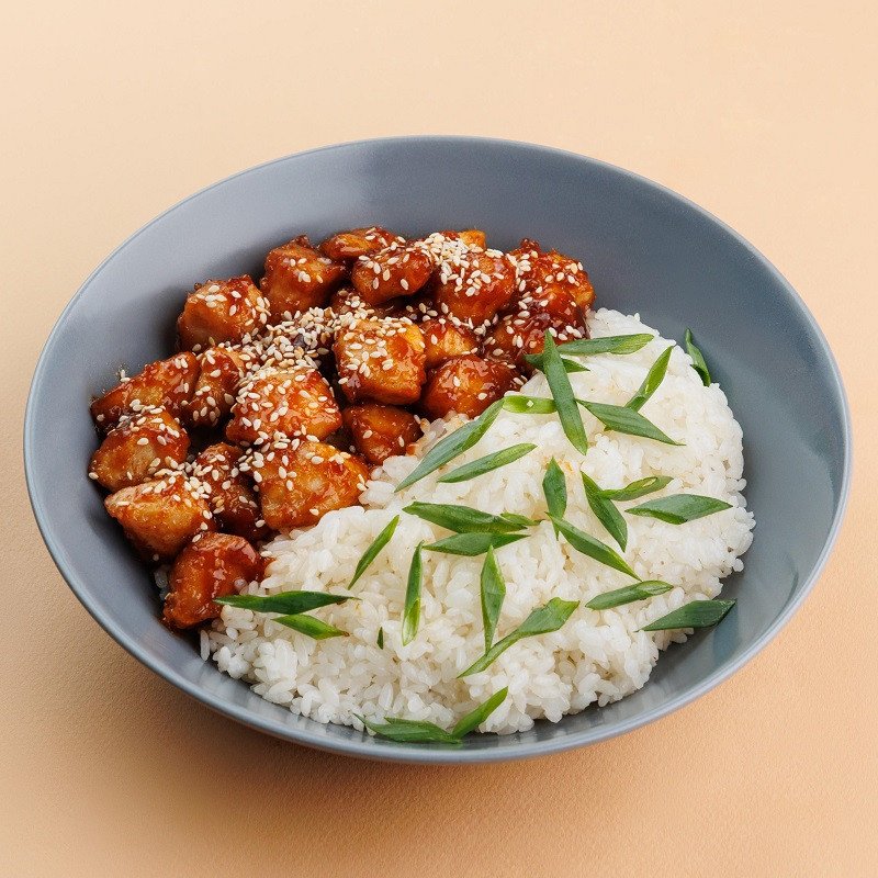 Хрустящая курица с рисом