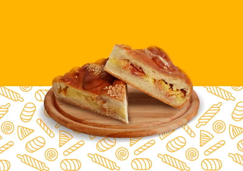 Пирог домашний картофель-бекон 500г