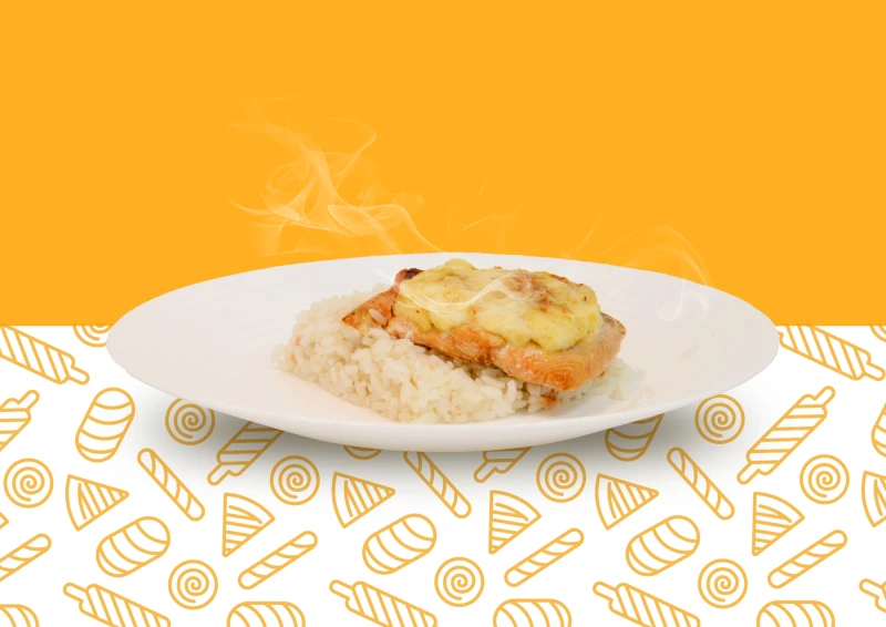 Горбуша под сыром с рисом 300г