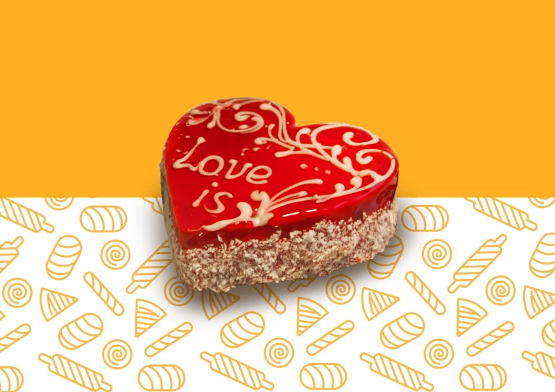 Пирожное птичье молоко сердечко 130г