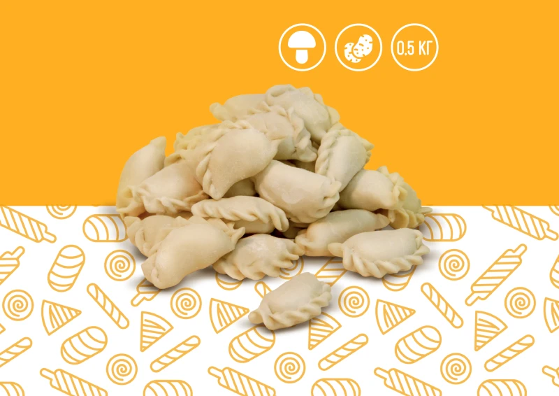 Вареники с картофелем и грибами 500г