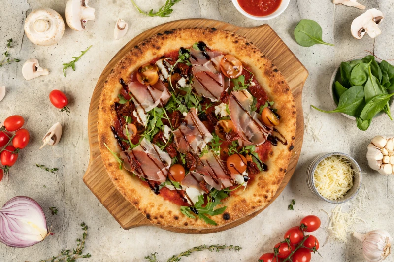 Пармская ветчина и моцарелла