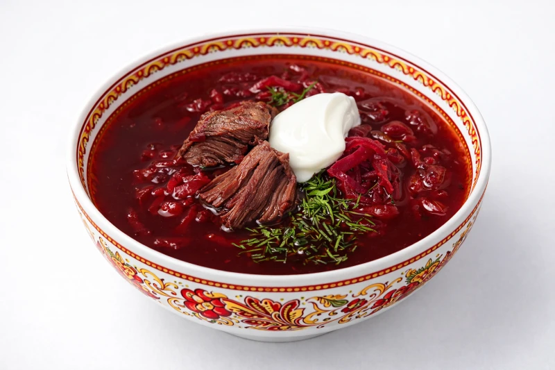 Наваристый борщ с черносливом и говядиной