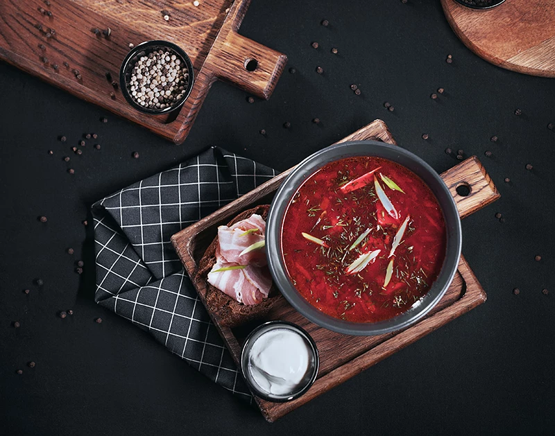 Борщ со сметаной