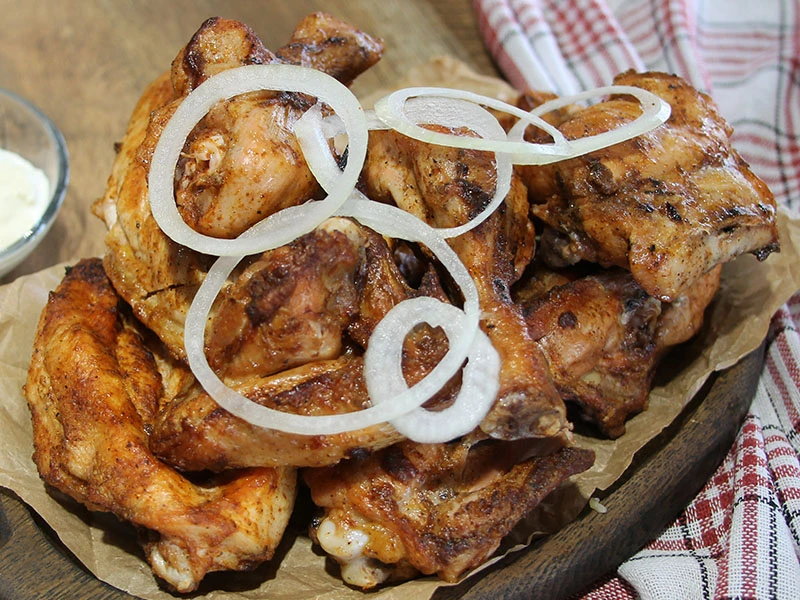 Курица на углях