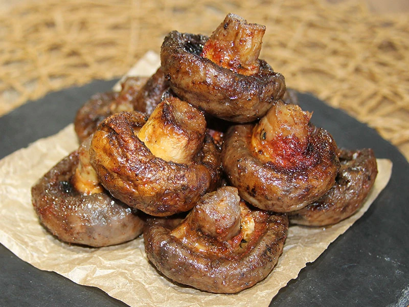 Шампиньоны на мангале