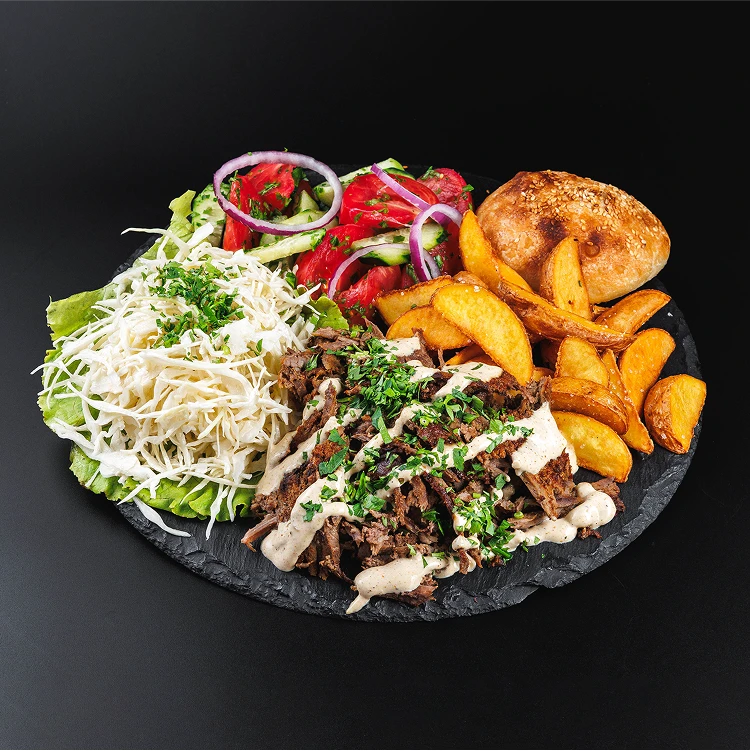 Шаурма на тарелке